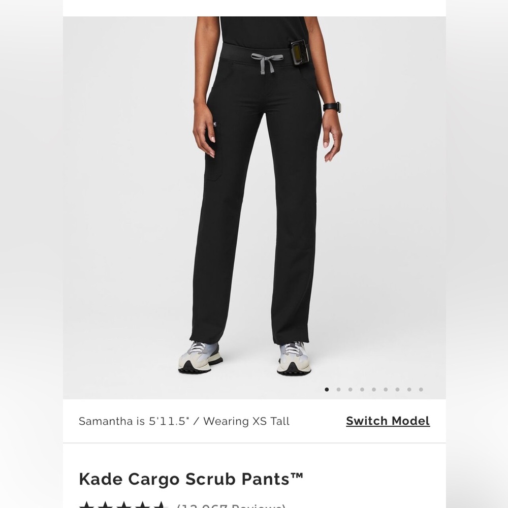 Black fog scrub pants